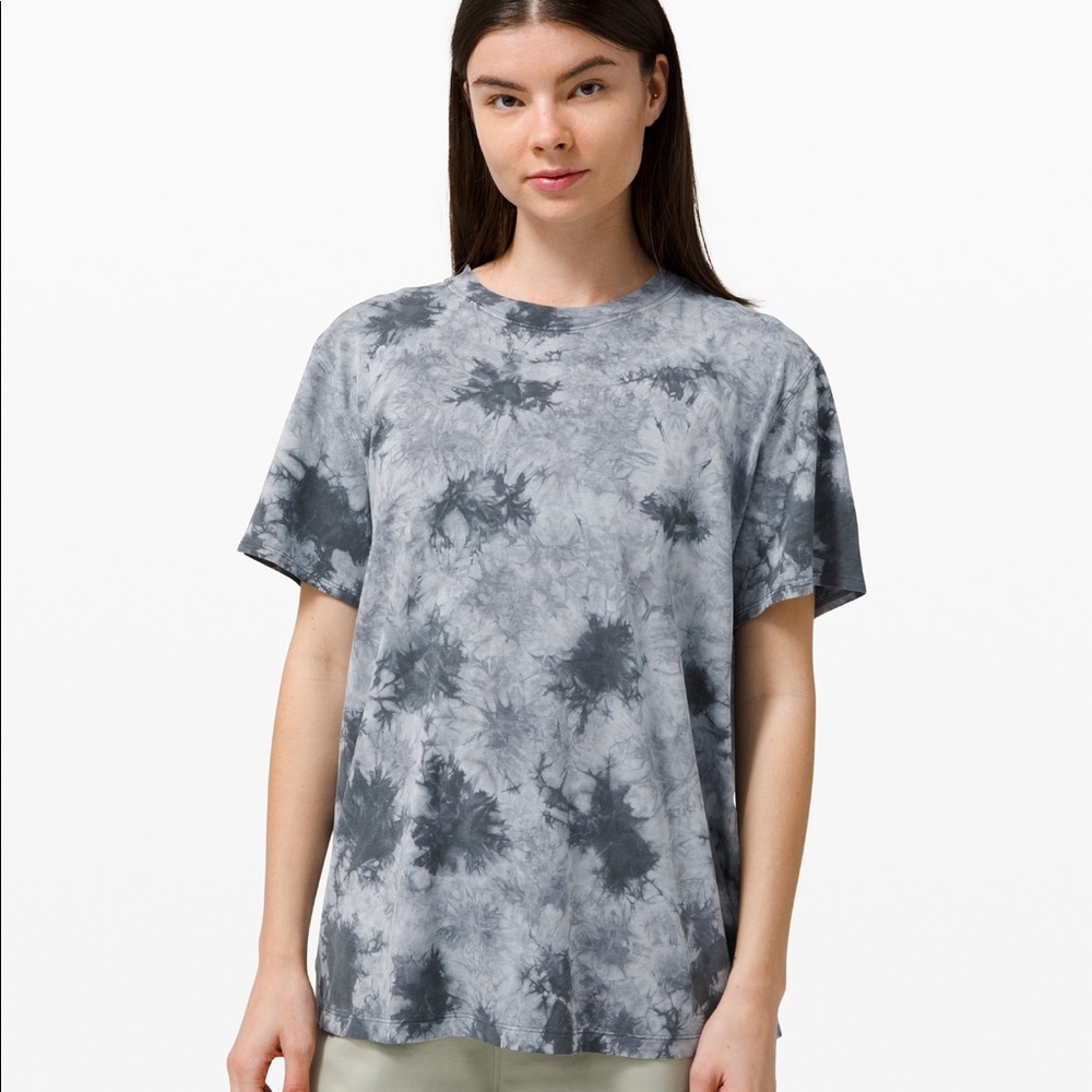 Blue tie dye All Yours Lululemon Tee